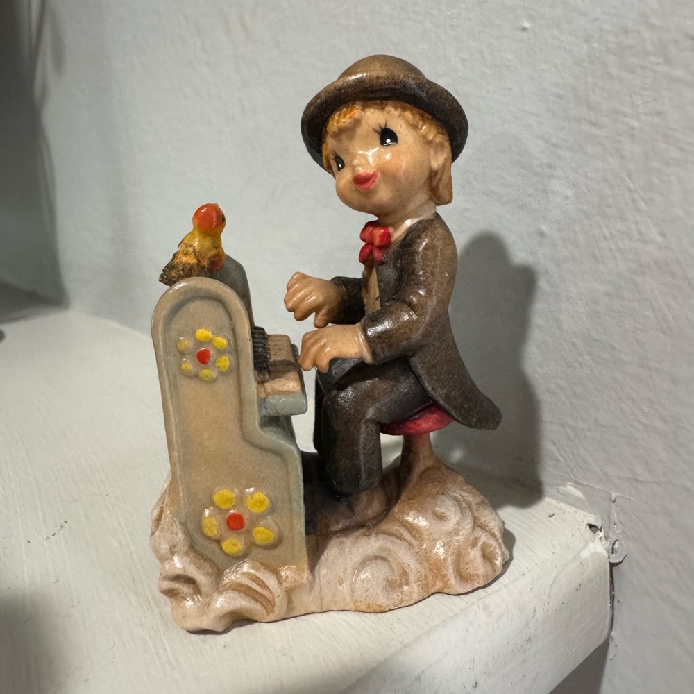 Vintage Italian Boy Playing Piano Decor Ferrandiz Style